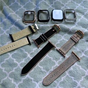 Lot of 3 watch bands and 4 watch screen protectors for size -42-44-45